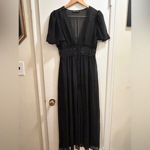 SHEIN Black Maxi Dress/ Cover up